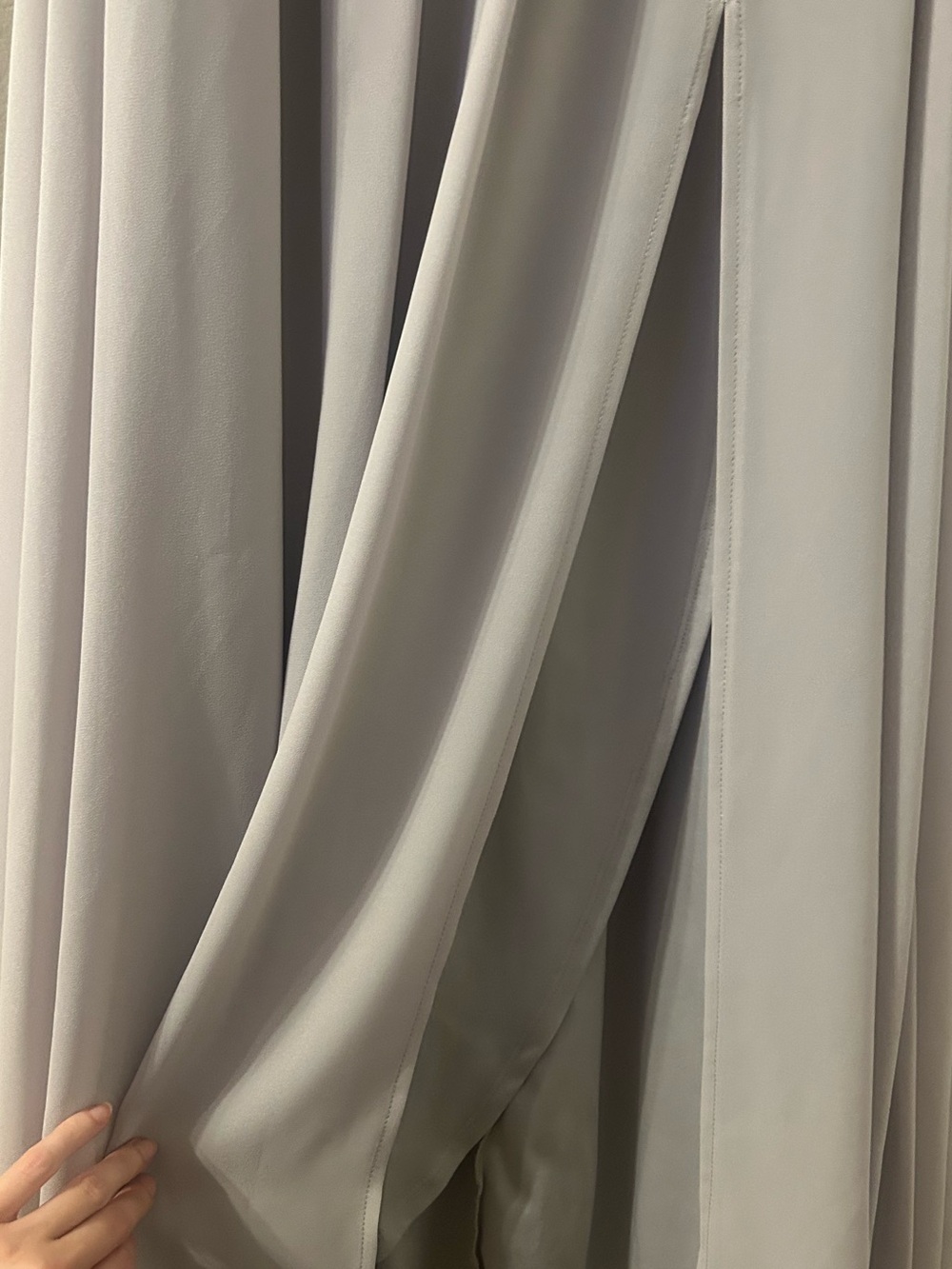 Lulus Light Gray Pleated V-Neck Dress - Picture 2 of 5